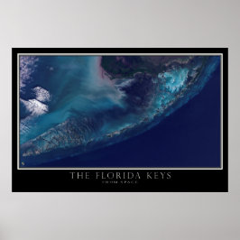Florida Keys von Space Satellite Map Poster