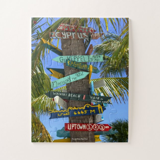 Florida Keys Wegweiser Puzzle (Vertikal)
