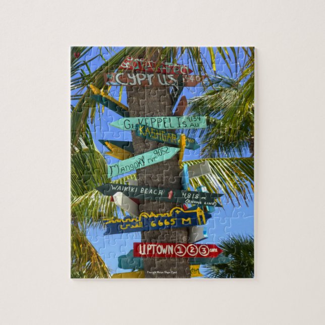 Florida Keys Wegweiser Puzzle (Vertikal)