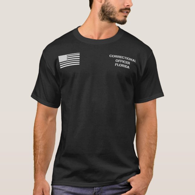 Florida-Korrektor, dünne graue Flagge T-Shirt (Vorderseite)