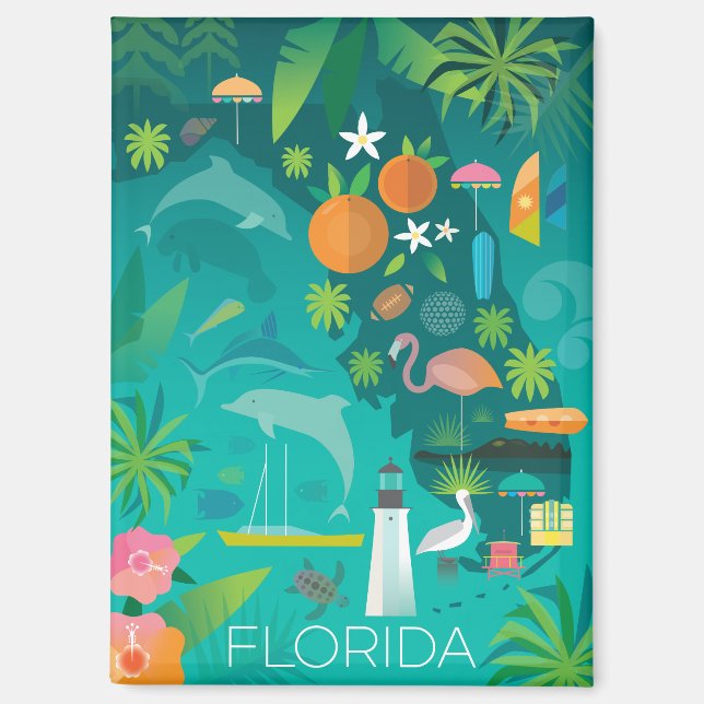 Florida Kühlschrank Magnet (Vorderseite)