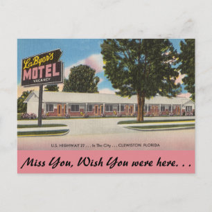 Florida, La Byer's Motel, Clewiston Postkarte