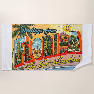 Florida Land der Sonnenschein Grüße farbenfrohe Re Strandtuch