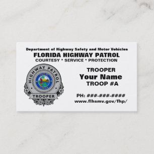 Florida-Landstraßen-Patrouille FHP Visitenkarte