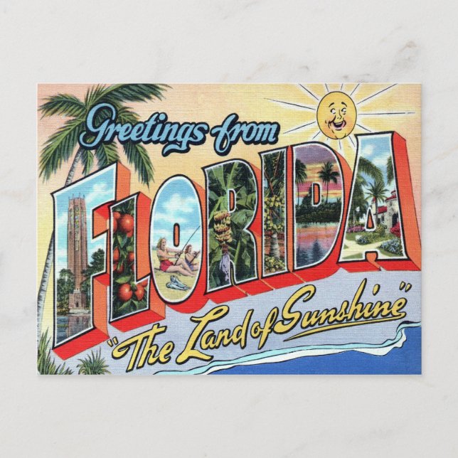Florida Large Letter Postcard Postkarte (Vorderseite)