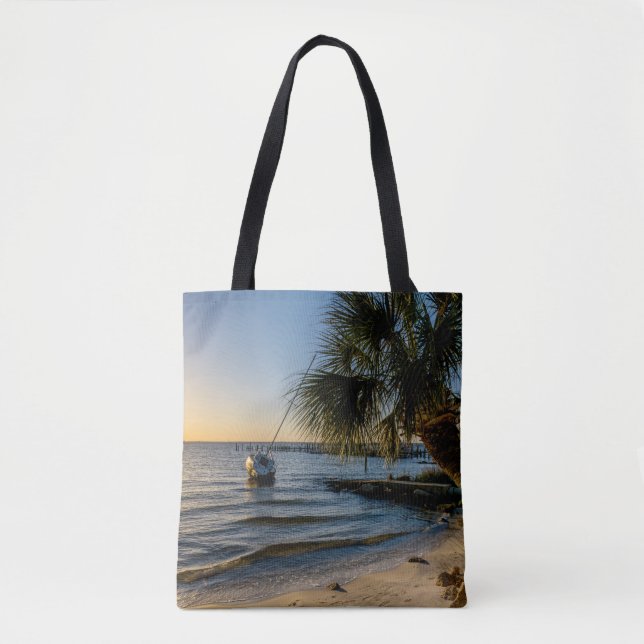 Florida Leaning Palm Tree Sunset Bag (Vorderseite)