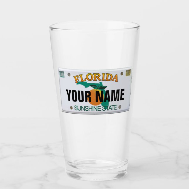 Florida-Lizenzplatte (anpassbar) Glas (Vorderseite)