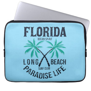 Florida Long Beach Paradies Leben Surf Club Laptopschutzhülle