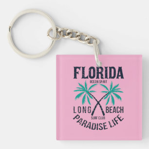 Florida Long Beach Paradies Leben Surf Club Schlüsselanhänger