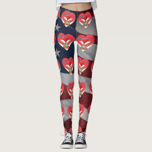 Florida Love Patriotische Flagge Lustige Leggings