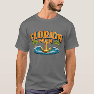 Florida Man   Grafikdruck Nautilus-Anker Strand T-Shirt