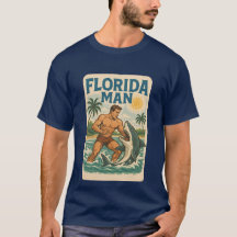 Florida Man Küstenhai-Ringer - Retro-Strand