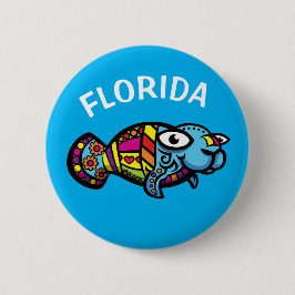 Florida Manatee Button