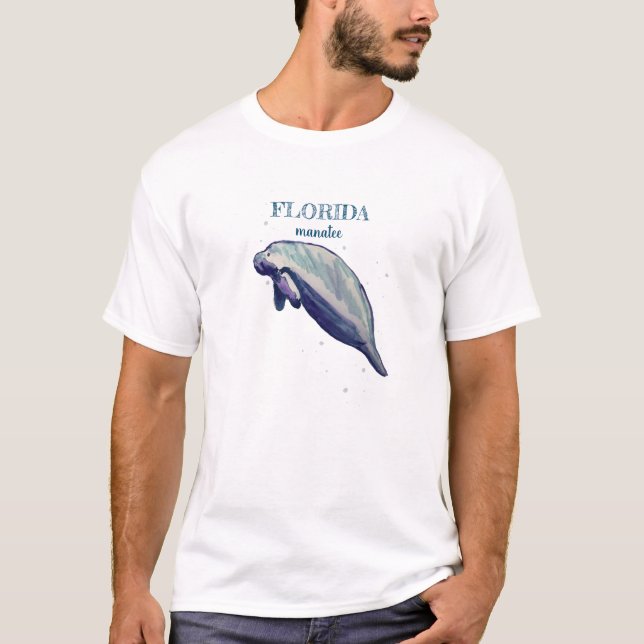 Florida Manatee Malerei T-Shirt (Vorderseite)