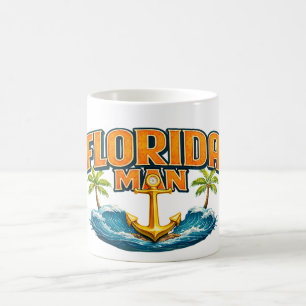 Florida Mann   Lustiger nautischer Bootsfahrer Str Kaffeetasse