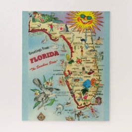 Florida Map 16x20 Jigsaw Puzzle