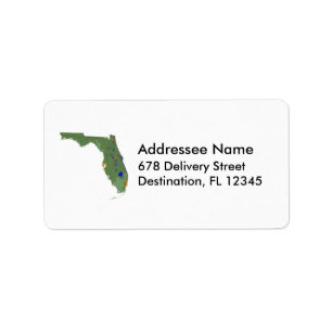 Florida Map Address Label Adressaufkleber