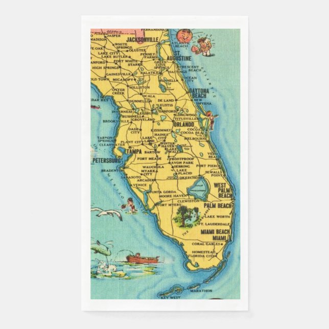  Florida Map Guest Towels Serviette (Vorderseite)