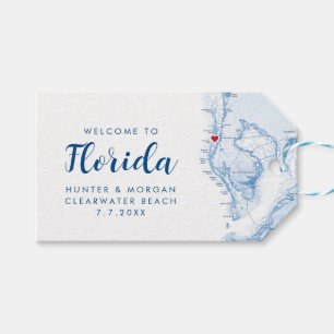 Florida Map Minimal Moderne Hochzeit der Marine Wi Geschenkanhänger
