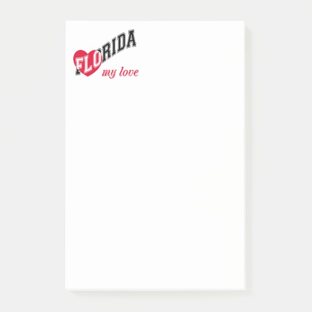 Florida meine Liebe Post-it Klebezettel (Vorderseite)