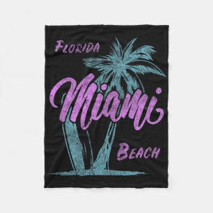 Florida Miami Beach Palmen Sommerurlaub Familie F Fleecedecke