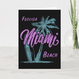 Florida Miami Beach Palmen Sommerurlaub Familie F Karte
