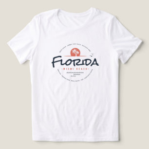 Florida Miami Beach Retro Sonnenuntergang Palme Tr Tri-Blend Shirt