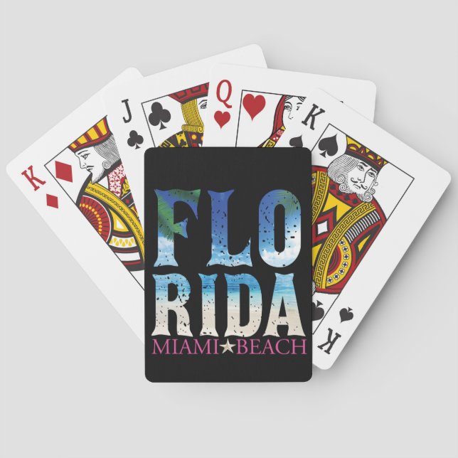 Florida, Miami Beach Spielkarten (Rückseite)