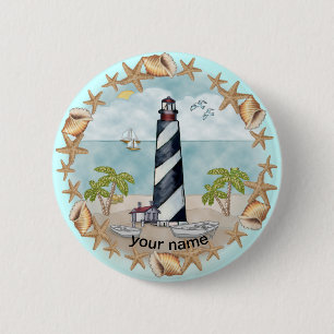 Florida Muscheln Leuchtturm-Button-Taste Button