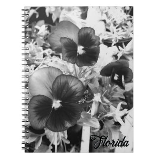 Florida Nature Foto Artistic Monochrome Pansy Notizblock