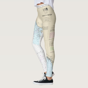 Florida Nautical Chart Havana bis Tampa Bay Leggings