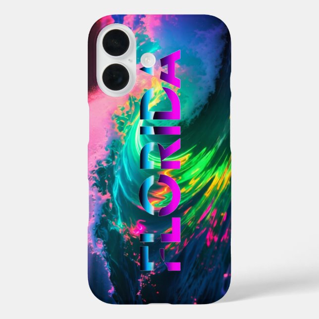 Florida – Neon-Wellen-Vibes Case-Mate iPhone Hülle (Rückseite)