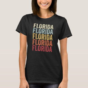 Florida New York Florida NY Retro Vintager Text T-Shirt