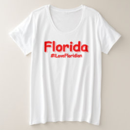 "Florida" Niedliches Design. Jetzt kaufen Große Größe T-Shirt