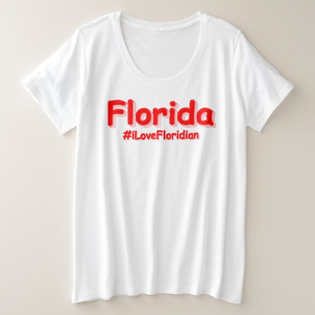 "Florida" Niedliches Design. Jetzt kaufen Große Größe T-Shirt (Design vorne)