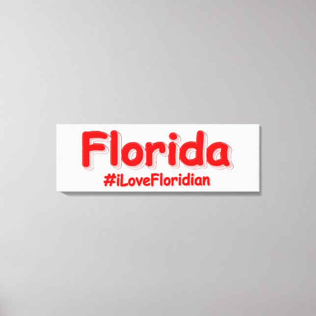 "Florida" Niedliches Design. Jetzt kaufen Leinwanddruck (Vorderseite)