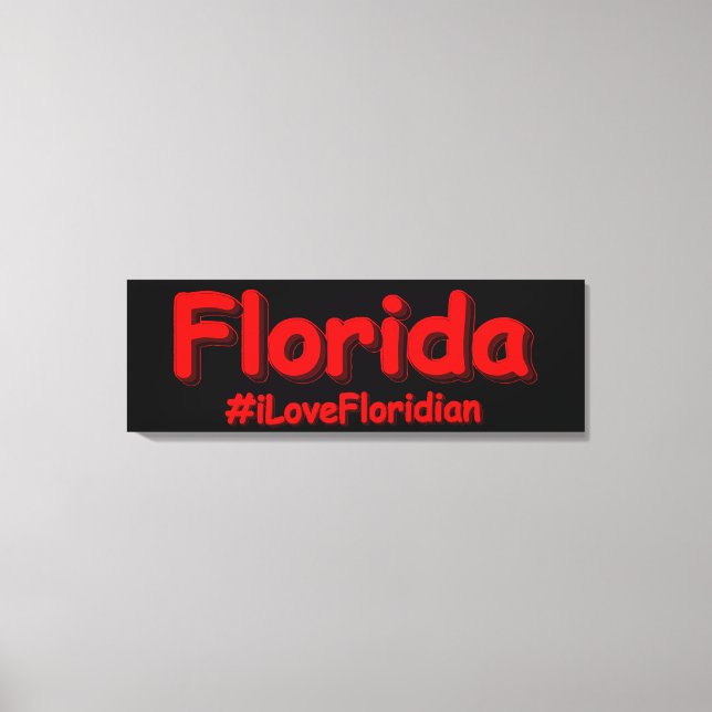 "Florida" Niedliches Design. Jetzt kaufen Leinwanddruck (Vorderseite)