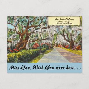 Florida, Old Dixie Highway, Daytona Beach Postkarte