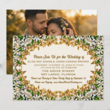 Florida Orange Blossom Foto-Hochzeitseinladung