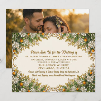 Florida Orange Blossom Hochzeitseinladung Save The Date