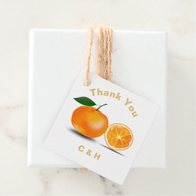 Florida Orange & Blossom Personalisiert Geschenkanhänger (Beispiel)