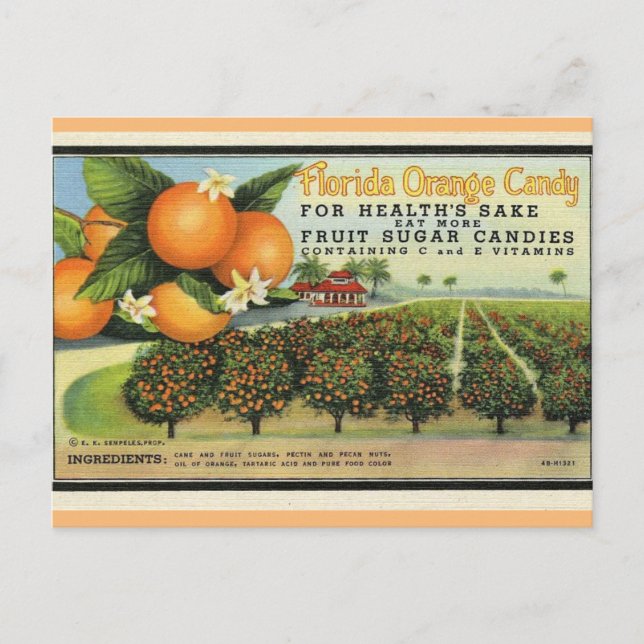 Florida Orange Candy Postkarte (Vorderseite)