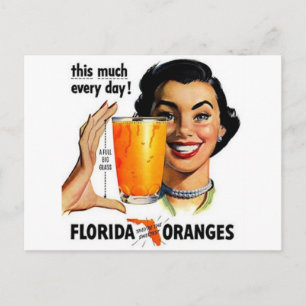 Florida Orange Juice Postkarte