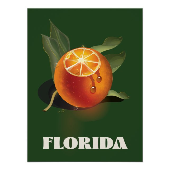 Florida Orange Reiseplakat Poster (Vorderseite)