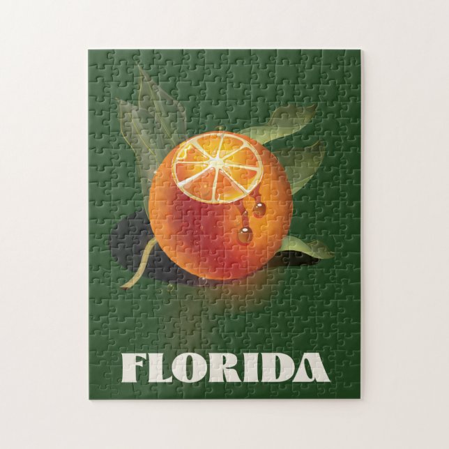 Florida Orange Reiseplakat Puzzle (Vertikal)