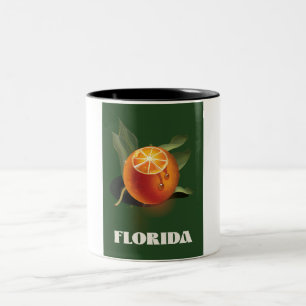 Florida Orange Reiseplakat Zweifarbige Tasse