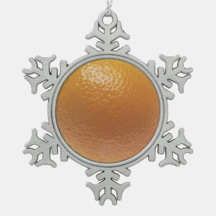Florida Orange Schneeflocken Zinn-Ornament