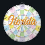 Florida Orange Text in Weiß- und Pastellfarben Dartscheibe<br><div class="desc">Florida Orange farbener Text auf weißem und pastellfarbenem Dart Board Spiel inklusive 6 Messingdarts 🎯 mit Ihrem Text oder Namen personalisieren, indem Sie die Personalisierungsoption auswählen. Bitte lass mir, ob Sie weitere Fragen haben und weil Zazzles Kundensupport die Kundenerfahrung abwickelt, können Sie den Zazzle Kundensupport per Chat, Telefon oder E-Mail...</div>