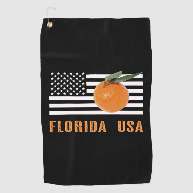 Florida-Orangen Golfhandtuch (Vorderseite)