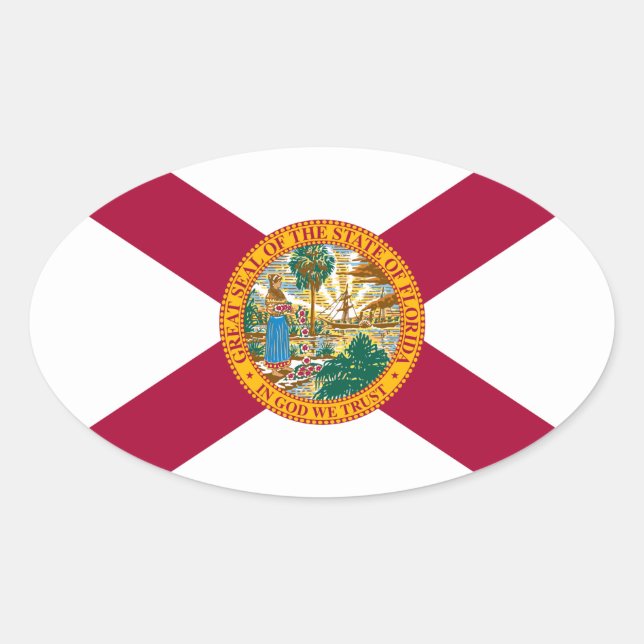 Florida Ovaler Aufkleber (Vorderseite)